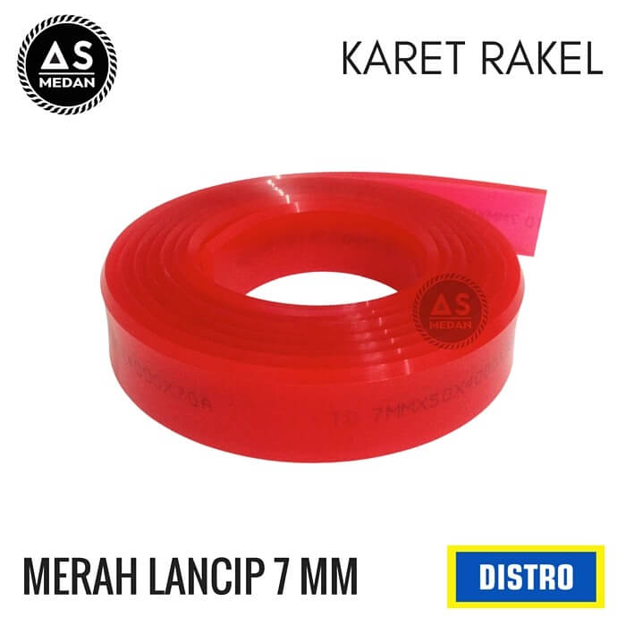 Karet Rakel Merah Lancip 7mm